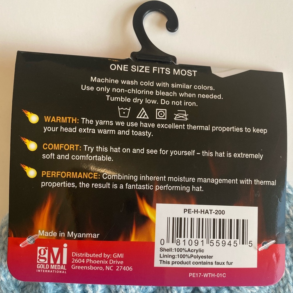 Polar Extreme Ice Blue Women's Thermal Insulated Winter Knit Hat Beanie Size OSM - Picture 3 of 8